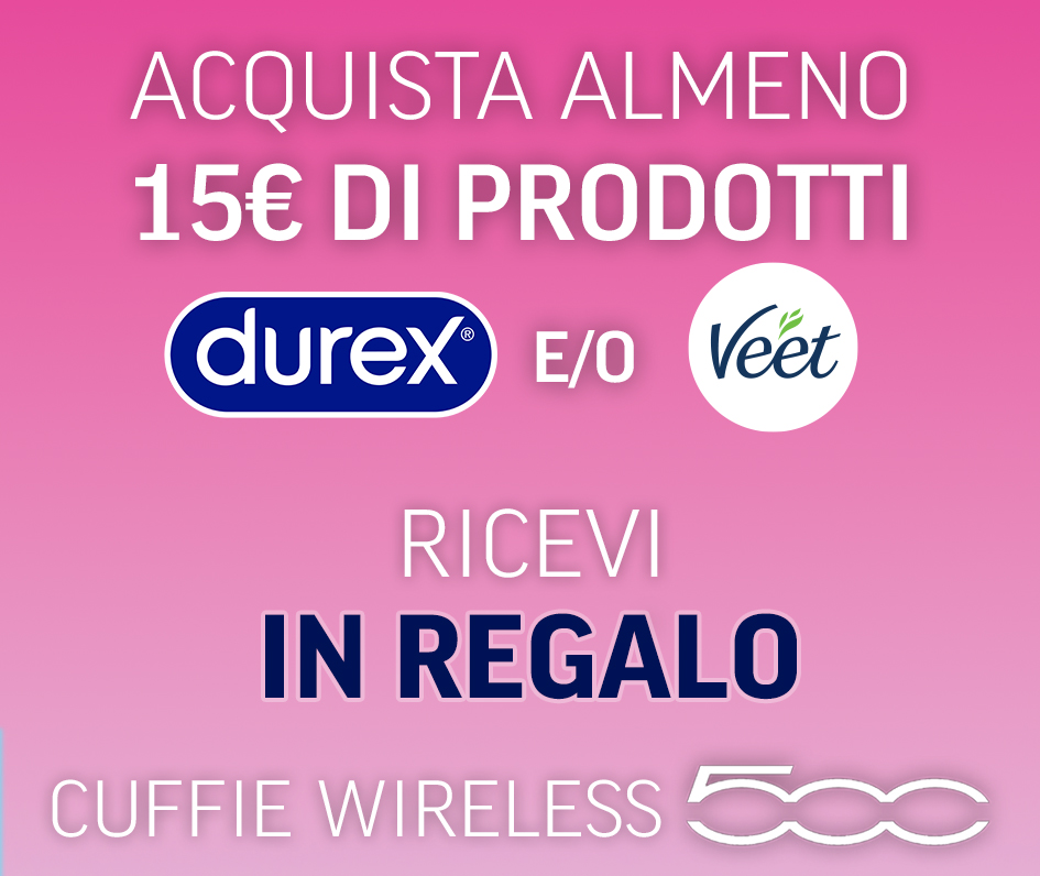 Operazione a premi “UN’ESTATE PER AMARSI” Acquista almeno 15€ di prodotti e ricevi in regalo le cuffie wireless 500